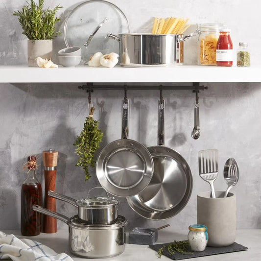 Performa Stainless Steel Cookware, 14pc Set, Silver